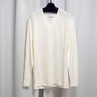 アズールバイマウジー(AZUL by moussy)のAZUL メンズ S 長袖 セーター カットソー ホワイト アズールバイマウジー(ニット/セーター)