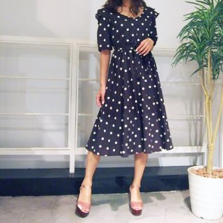 ダズリン(dazzlin)の【みみみ様専用】dazzlin レトロドットワンピース(ロングワンピース/マキシワンピース)