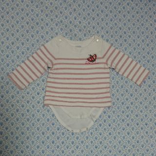 プチバトー(PETIT BATEAU)の【古着】プチバトー ロンパース付きカットソー(シャツ/カットソー)