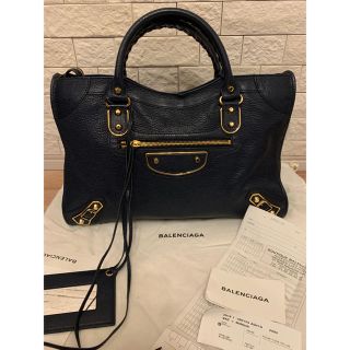 バレンシアガバッグ(BALENCIAGA BAG)のバレンシアガ　ジェイアントシティ　ネイビー✖️ゴールド　正規店購入品(ショルダーバッグ)