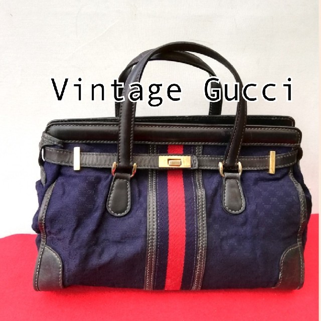 Gucci - 希少オールドグッチ シェリーライン ビンテージハンドバッグ トートバッグ ケリーの通販 by vintage shop｜グッチ