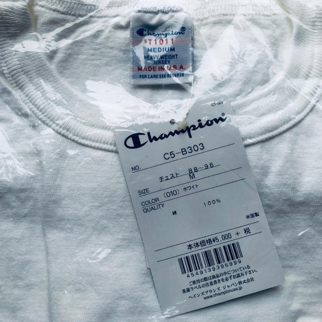 Champion(チャンピオン)のチャンピオン T1011 ポケット付Tシャツ半袖ホワイトM メンズのトップス(Tシャツ/カットソー(半袖/袖なし))の商品写真