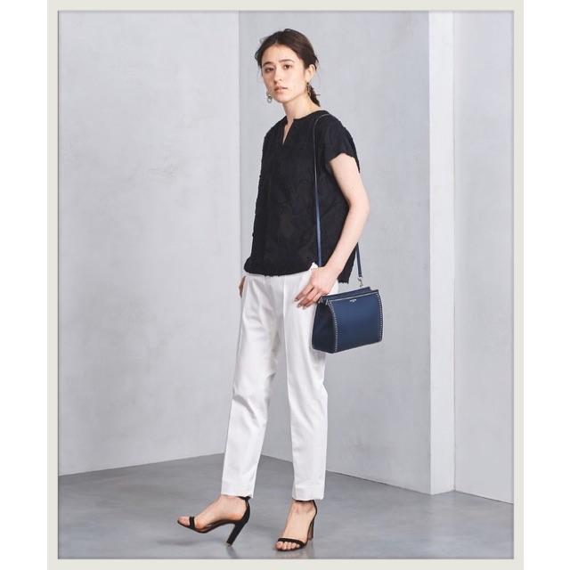 UNITED ARROWS - unitedarrows UBCS カットジャカード スリットネックブラウス