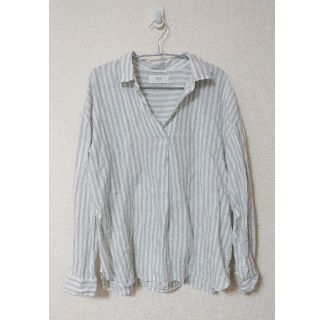 ユニクロ(UNIQLO)のリネンシャツ　Lサイズ(シャツ/ブラウス(長袖/七分))