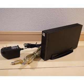 ヒタチ(日立)の【美品】500GB 外付けHDD PCやTV、レコーダーに(PC周辺機器)