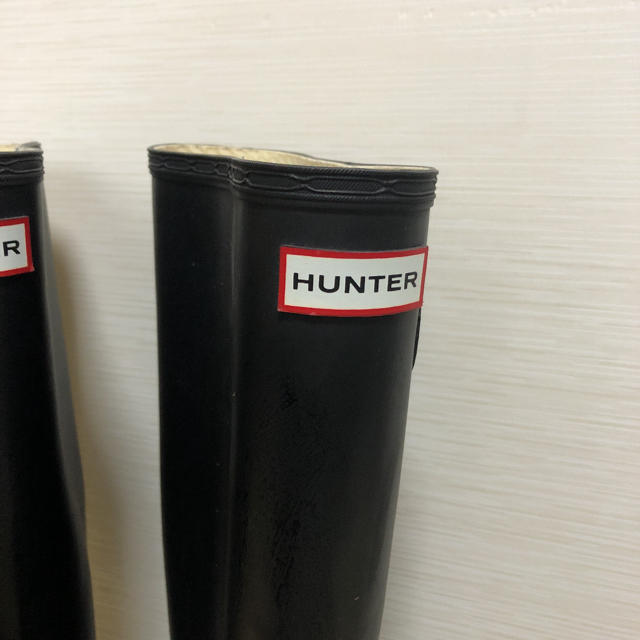 HUNTER(ハンター)のハンター　ブラック　ロングレインシューズ　25センチ レディースの靴/シューズ(レインブーツ/長靴)の商品写真