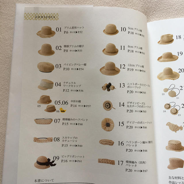 エコアンダリヤの帽子 雑誌 ハンドメイドのファッション小物(帽子)の商品写真