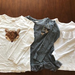 ザラキッズ(ZARA KIDS)のキッズカットソーまとめ売り　140cm ZARAキッズ　gu(Tシャツ/カットソー)