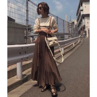 アメリヴィンテージ(Ameri VINTAGE)の新品　AMERIHARNESS SUSPENDER SKIRT ハーネスプリーツ(ロングワンピース/マキシワンピース)