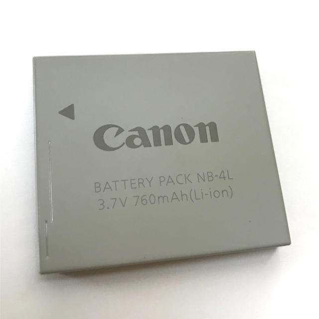 Canon(キヤノン)のCanon純正バッテリーNB-4L並行輸入品 スマホ/家電/カメラのスマートフォン/携帯電話(バッテリー/充電器)の商品写真