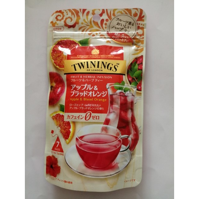 TWININGフルーツ＆ハーブティー アップル＆ブラッドオレンジ7杯分 食品/飲料/酒の飲料(茶)の商品写真