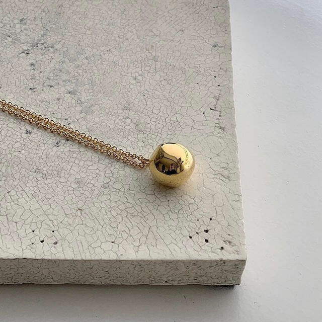 【新品未使用】chieko＋、wonky ball necklace gold