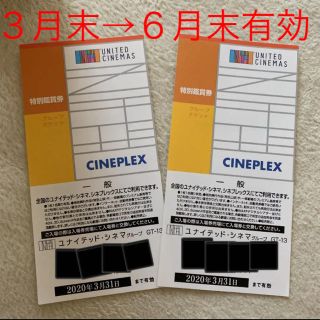 ユナイテッドシネマ 映画鑑賞券 2枚(その他)