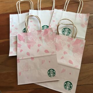 スターバックスコーヒー(Starbucks Coffee)のスターバックス　スタバ　ショッパー　紙袋　さくら　ピンク　未使用(ショップ袋)