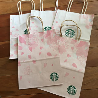 スターバックスコーヒー(Starbucks Coffee)のスターバックス　スタバ　ショッパー　紙袋　さくら　ピンク　未使用(ショップ袋)