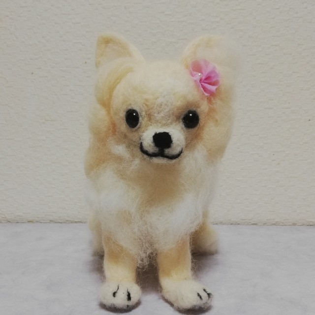 羊毛フェルト 犬 サモエド ハンドメイド - おもちゃ