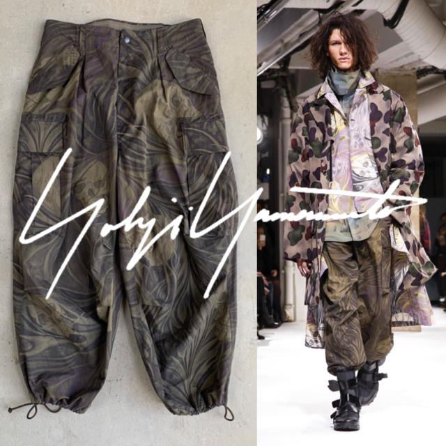 アンダーカバリズムヨウジヤマモト 17aw スカル迷彩 カーゴパンツ スカル軍パン スカルローズ