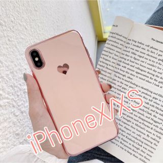 新品　iPhone x/xs  ケース　ローズゴールド　韓国　インスタ(iPhoneケース)