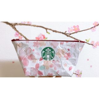 スターバックスコーヒー(Starbucks Coffee)のハンドメイド　スターバックス紙袋ポーチ　さくら(ポーチ)