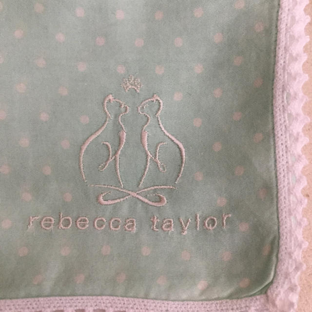 Rebecca Taylor(レベッカテイラー)のRebecca Taylorレベッカテイラー ☆ハンカチ☆ネコ レディースのファッション小物(ハンカチ)の商品写真