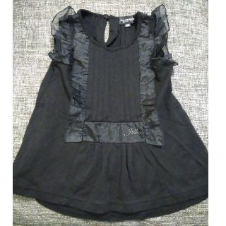 ジルスチュアートニューヨーク(JILLSTUART NEWYORK)の【ジルスチュアート】　黒色ノースリーブ　100cm (Tシャツ/カットソー)