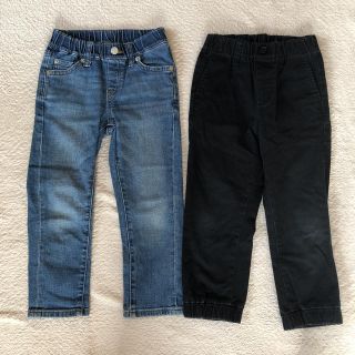 ユニクロ(UNIQLO)のUNIQLO 2本セット デニム 黒 パンツ ボトムス XS (パンツ/スパッツ)