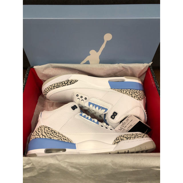 【新品、未使用、タグ付き】NIKE AIR JORDAN 3 RETRO UNC 2