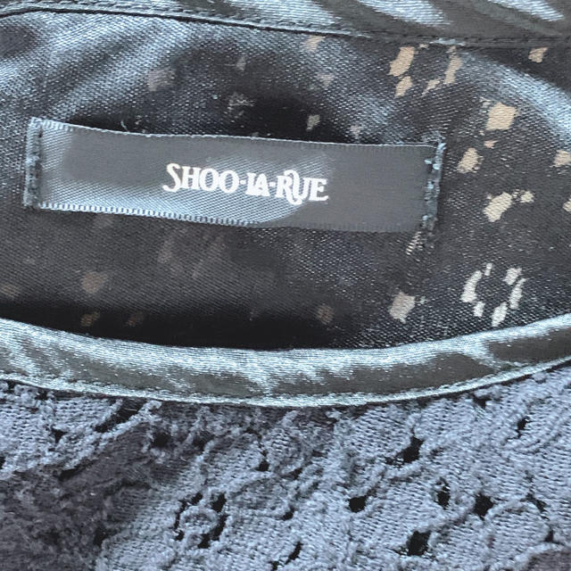 SHOO・LA・RUE(シューラルー)の服 ワンピース 黒 レース レディースのワンピース(ひざ丈ワンピース)の商品写真