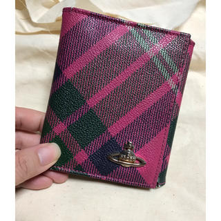 ヴィヴィアンウエストウッド(Vivienne Westwood)の二つ折り財布（ピンク×チェック）(財布)