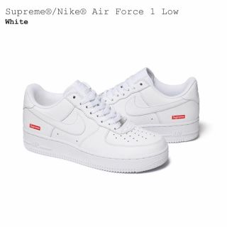 シュプリーム(Supreme)の27.5cm Nike Supreme Air Force 1 White(スニーカー)