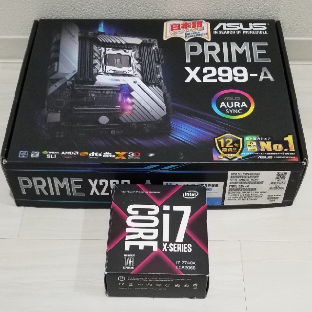 スマホ/家電/カメラCore i7 7740X + PRIME X299-A LGA2066 訳有り