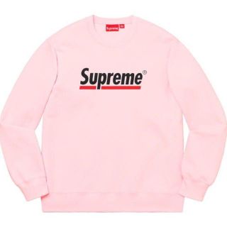 シュプリーム(Supreme)のSupreme Underline Crewneck L ピンク 新品未使用(スウェット)