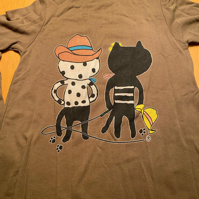 猫柄綿100チェック キッズ/ベビー/マタニティのキッズ服男の子用(90cm~)(Tシャツ/カットソー)の商品写真