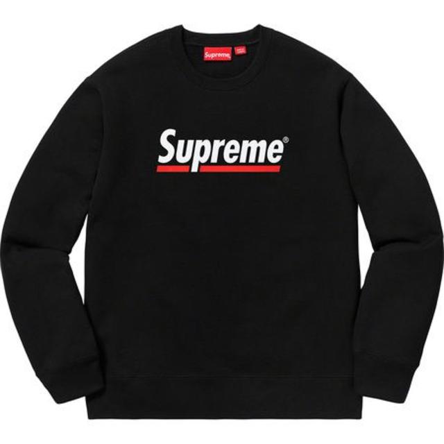 Supreme Underline Crewneck Black Medium