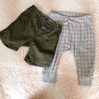 エイチアンドエム(H&M)の【2枚組】H&M 74㎝(6-9M) 半ズボン&長ズボン(パンツ)