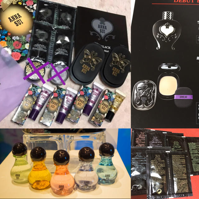 ANNA SUI(アナスイ)の新作も♡ANNA SUI化粧下地化粧水クッションファンデーション♡サンプルset コスメ/美容のキット/セット(サンプル/トライアルキット)の商品写真