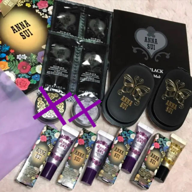 ANNA SUI(アナスイ)の新作も♡ANNA SUI化粧下地化粧水クッションファンデーション♡サンプルset コスメ/美容のキット/セット(サンプル/トライアルキット)の商品写真