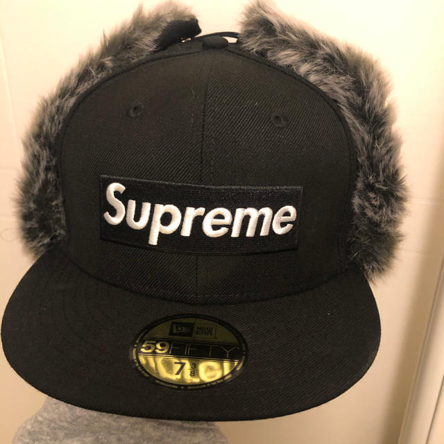 supreme new era earflap cap キャップ　ファー