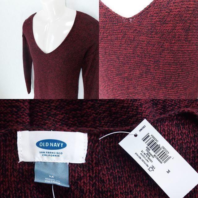 Old Navy(オールドネイビー)の【OLD NAVY】 美品 タグ付き オールドネイビー ワインレッド 長袖T M メンズのトップス(Tシャツ/カットソー(七分/長袖))の商品写真