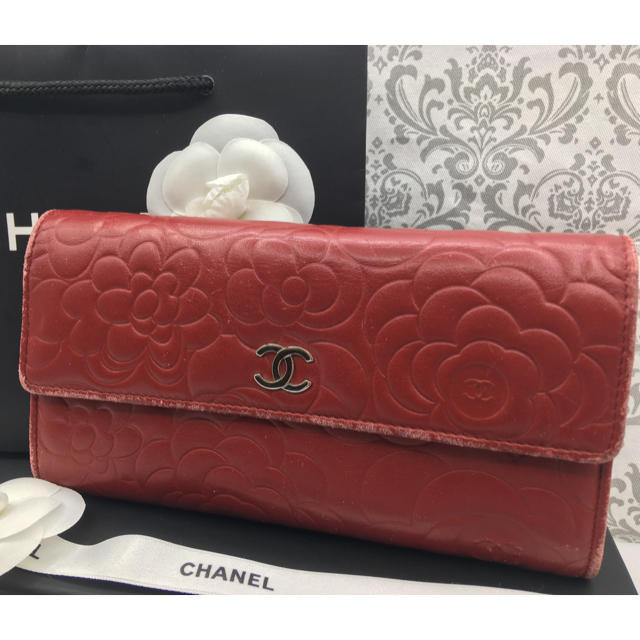 ブティック購入◇確実正規品】シャネル◇CHANEL◇カメリア 長財布 新色