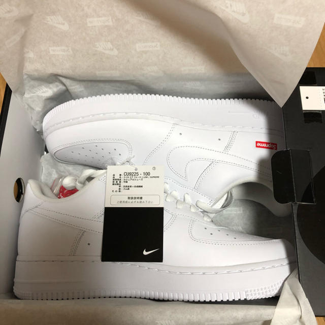 NIKE(ナイキ)のsupreme nike air force1 white 27CM メンズの靴/シューズ(スニーカー)の商品写真