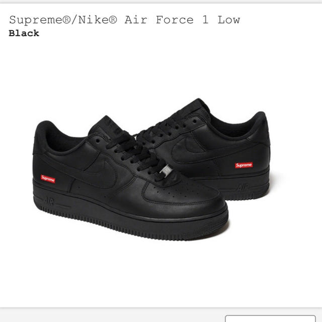 Supreme(シュプリーム)のsupreme×nike air force1 黒 28.5 10.5 メンズの靴/シューズ(スニーカー)の商品写真