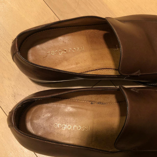 Sergio Rossi(セルジオロッシ)の美品 セルジオロッシ ローファー 茶 26.5cm 値下げ メンズの靴/シューズ(ドレス/ビジネス)の商品写真