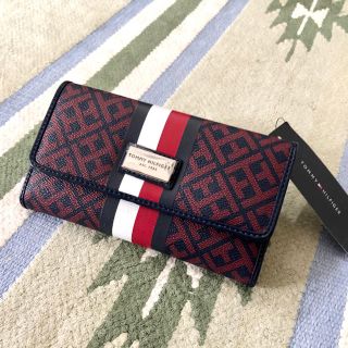 トミーヒルフィガー(TOMMY HILFIGER)の新品☆トミーヒルフィガー 長財布 モノグラム レディース 赤 RED(財布)