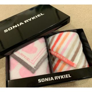 ソニアリキエル(SONIA RYKIEL)の【BOX入り】SONIA RYKIEL タオルハンカチ 2枚セット(ハンカチ)