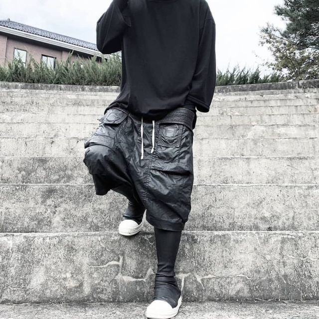 メンズRick Owens ソックスニーカー スニーカーブーツ レザー