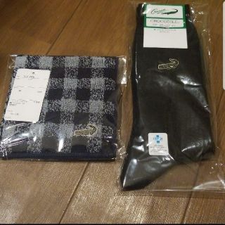 クロコダイル(Crocodile)の専用　新品‼️クロコダイル靴下&タオルハンカチ(ソックス)