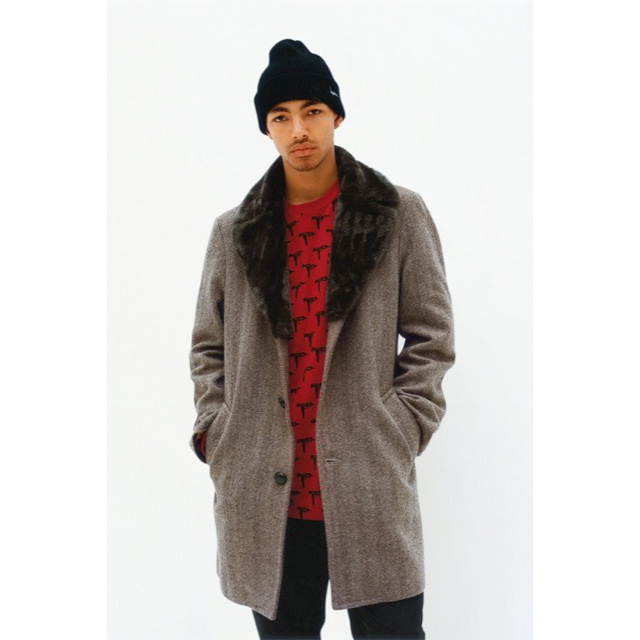 Supreme(シュプリーム)のSupreme 15AW tweed coat ツイード チェスターコート S メンズのジャケット/アウター(チェスターコート)の商品写真