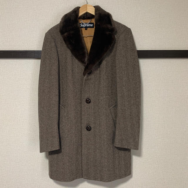 Supreme(シュプリーム)のSupreme 15AW tweed coat ツイード チェスターコート S メンズのジャケット/アウター(チェスターコート)の商品写真