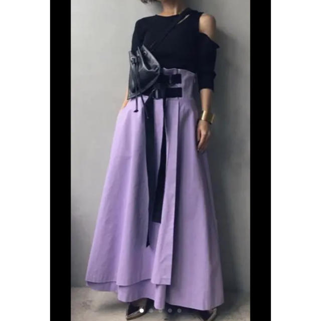 DOUBLE TAPE BELT SKIRT - ロングスカート